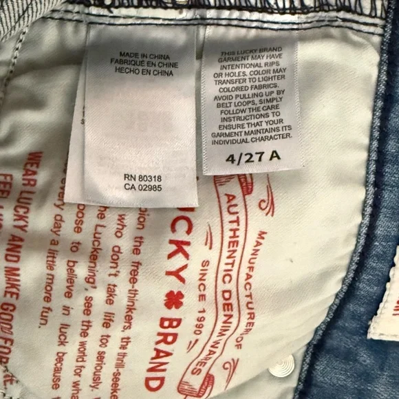 Lucky Brand Sweet Straight Jeans Mid Rise Light Wash Denim - Picture 6 of 12